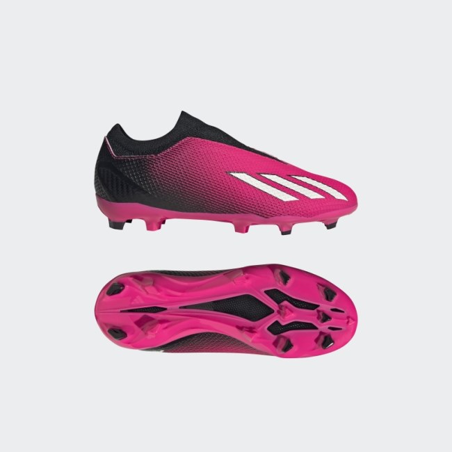 X Speedportal.3 Laceless Firm Ground Boots Adidas Pink