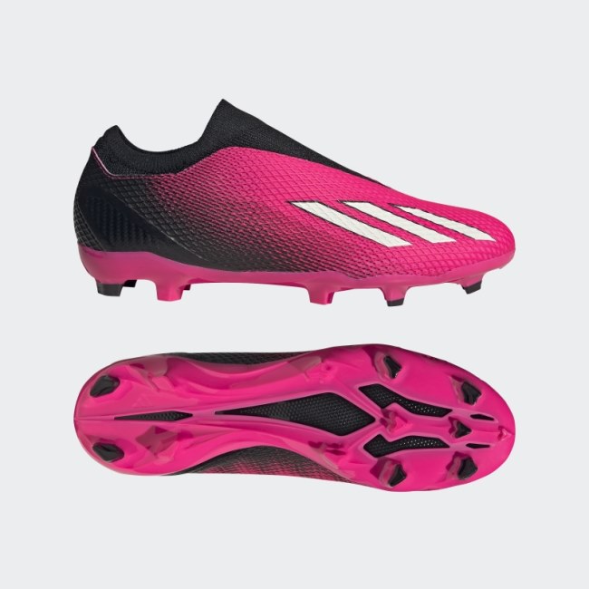 Pink X Speedportal.3 Laceless Firm Ground Boots Adidas
