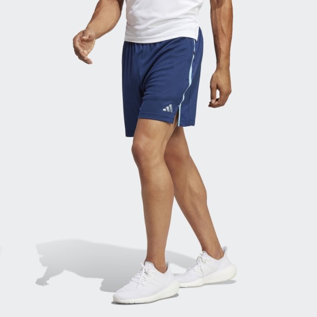 Blue Adidas Workout Base Shorts