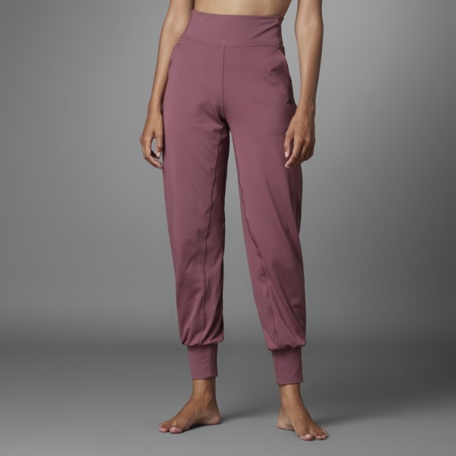 Adidas Burgundy Authentic Balance Yoga Pants