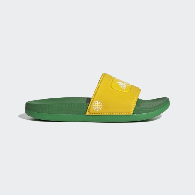Eqt Yellow Adidas Adilette Comfort x LEGO Slides Hot