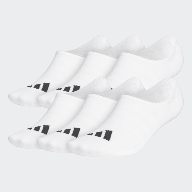 Hot Adidas No-Show Socks 6 Pairs White