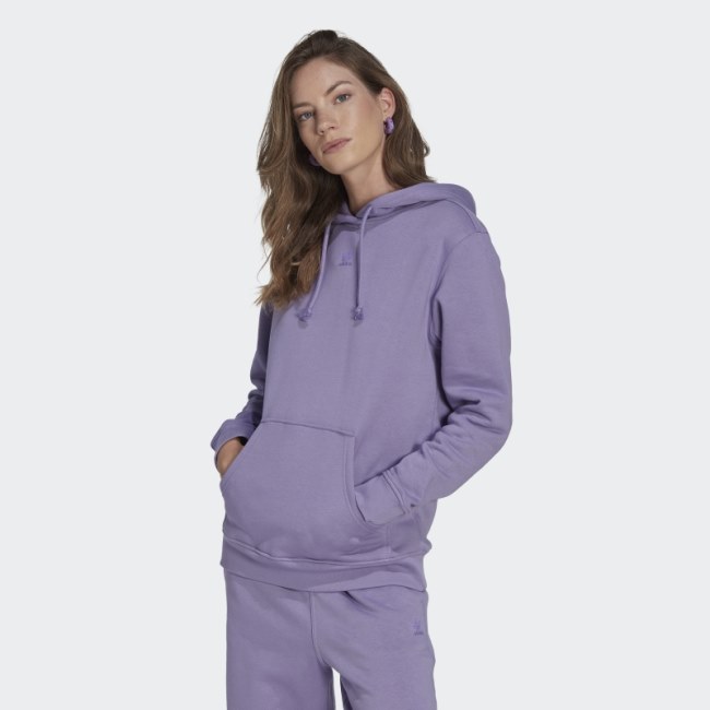 Lilac Adicolor Essentials Fleece Hoodie Adidas