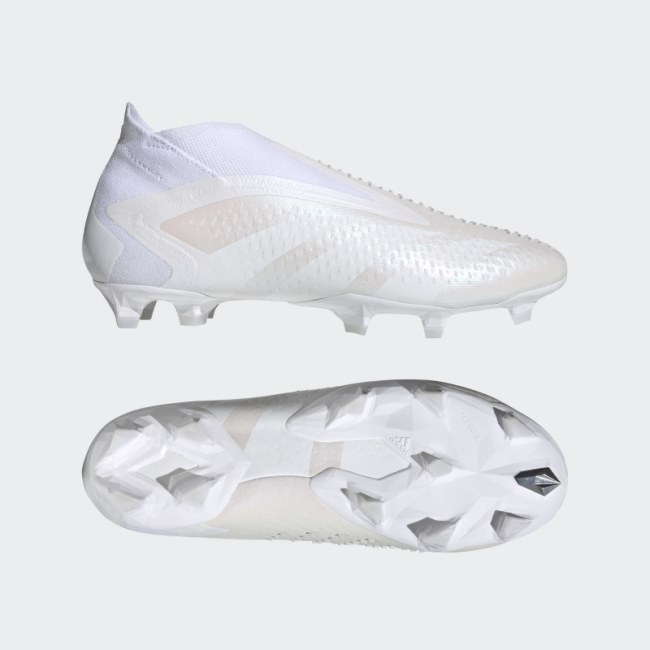 Adidas Predator Accuracy+ Firm Ground Soccer Cleats White