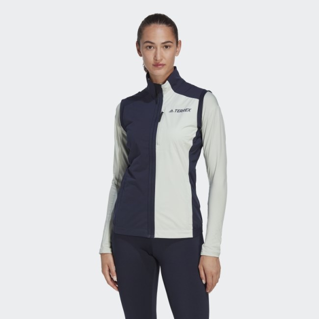 Adidas Terrex Xperior Cross-Country Ski Soft Shell Vest Green Stylish