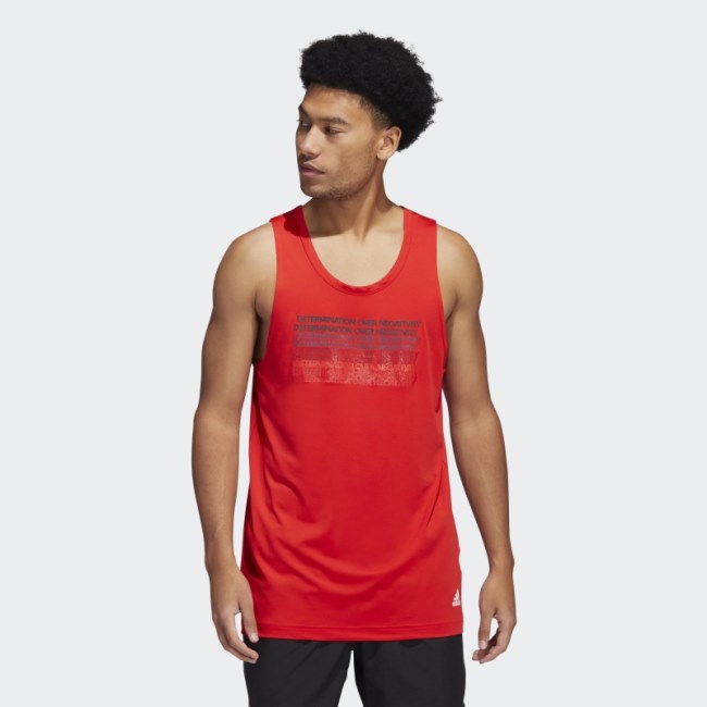 Red Adidas D.O.N. Issue 4 Future of Fast Tank Top