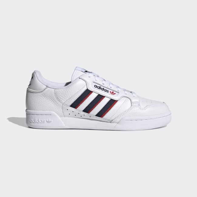 White Continental 80 Stripes Shoes Adidas