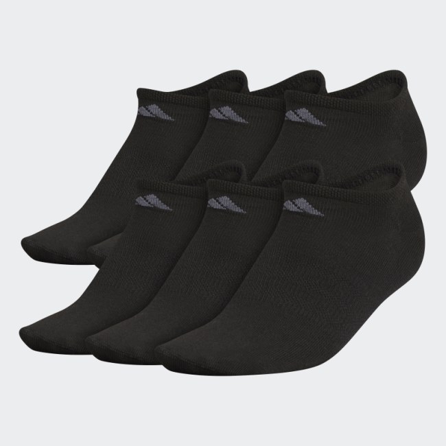 Superlite No-Show Socks 6 Pairs Black Adidas