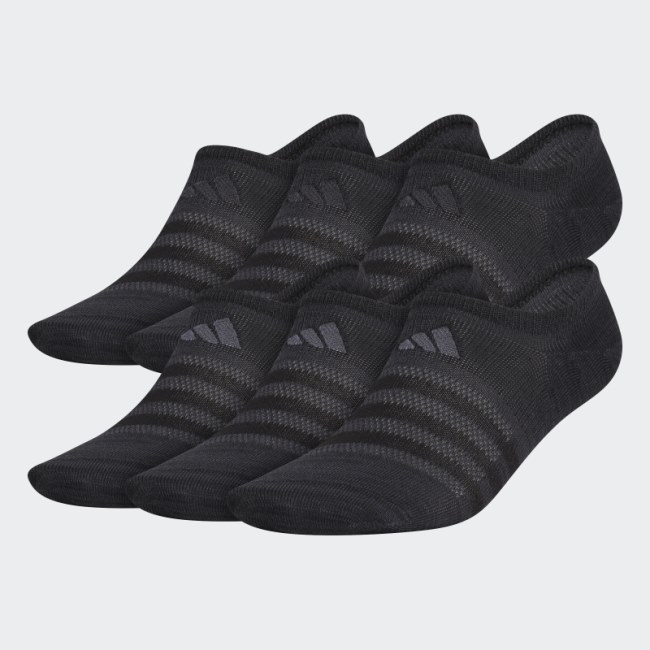 Adidas Superlite Super-No-Show Socks 6 Pairs Black