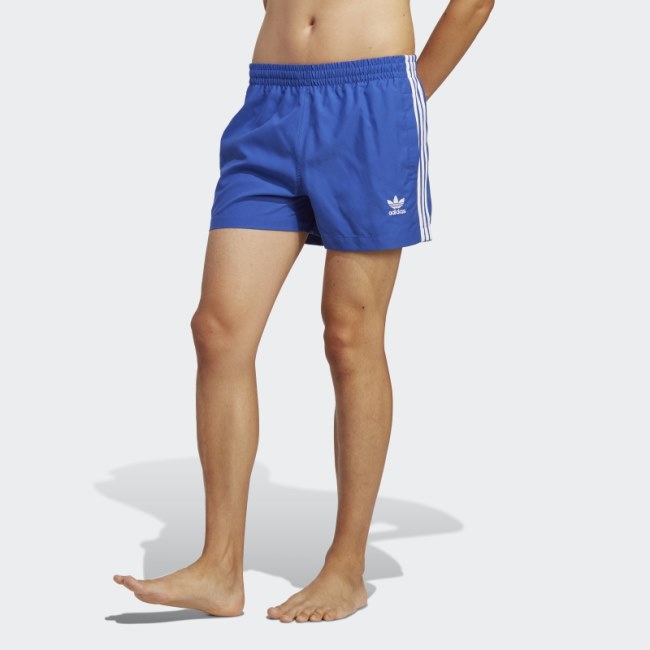 Adidas Blue Originals Adicolor 3-Stripes Short Length Swim Shorts