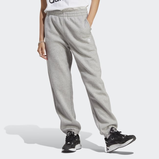 Adidas Medium Grey Essentials Fleece Joggers Fashion