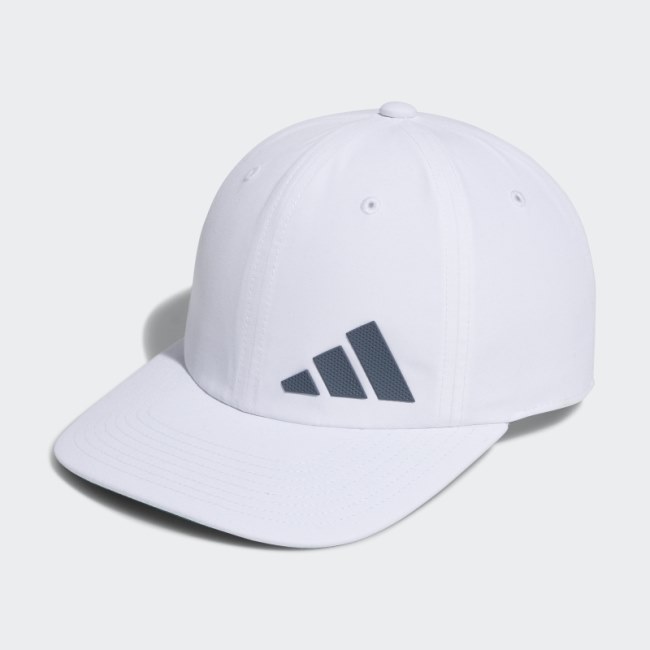 Adidas Offset 3-Bar Snapback Hat White