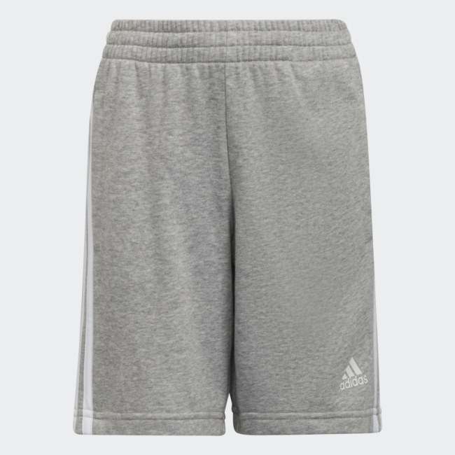 Adidas Essentials White 3-Stripes Shorts