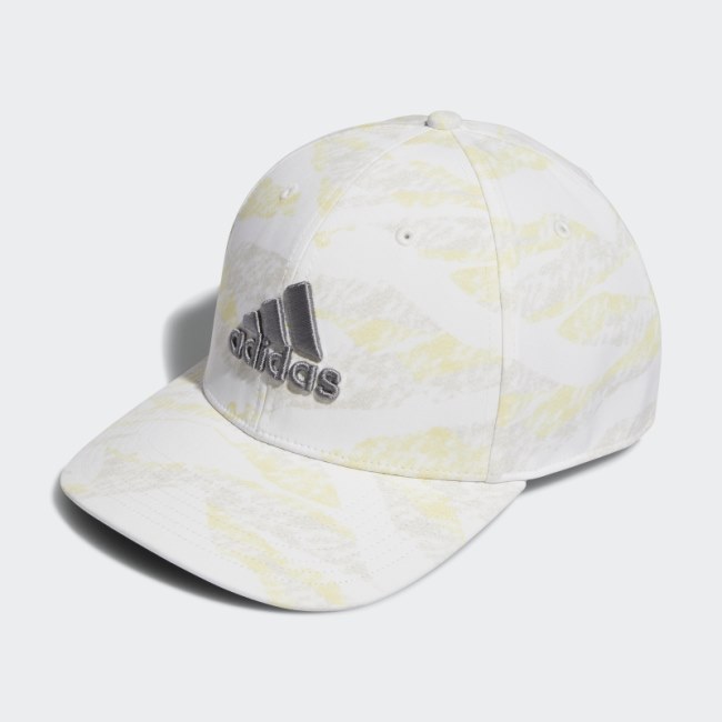White Adidas Tour Print Hat