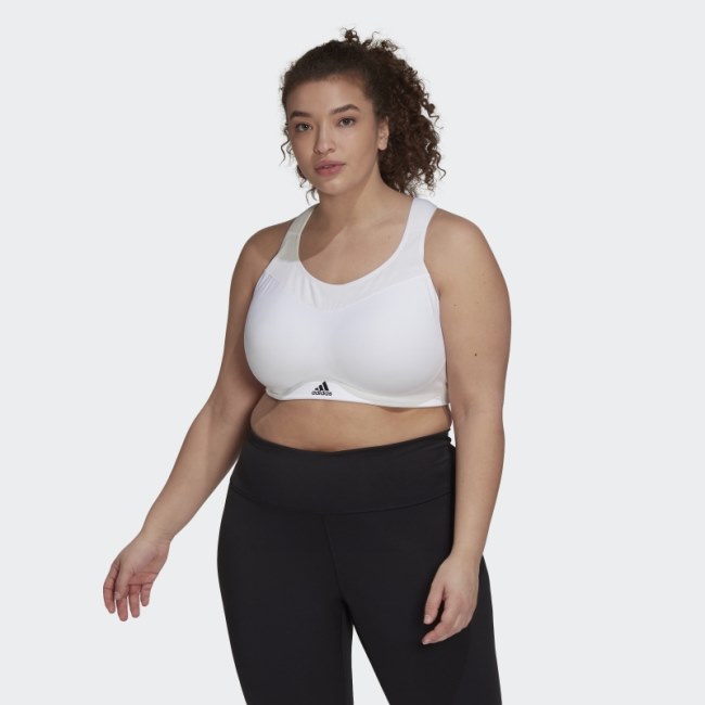 Adidas TLRD Impact Training High-Support Bra (Plus Size) White Hot