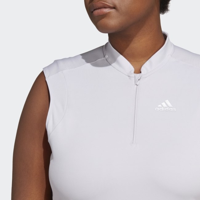 The Sleeveless Cycling Top (Plus Size) Adidas Silver Dawn