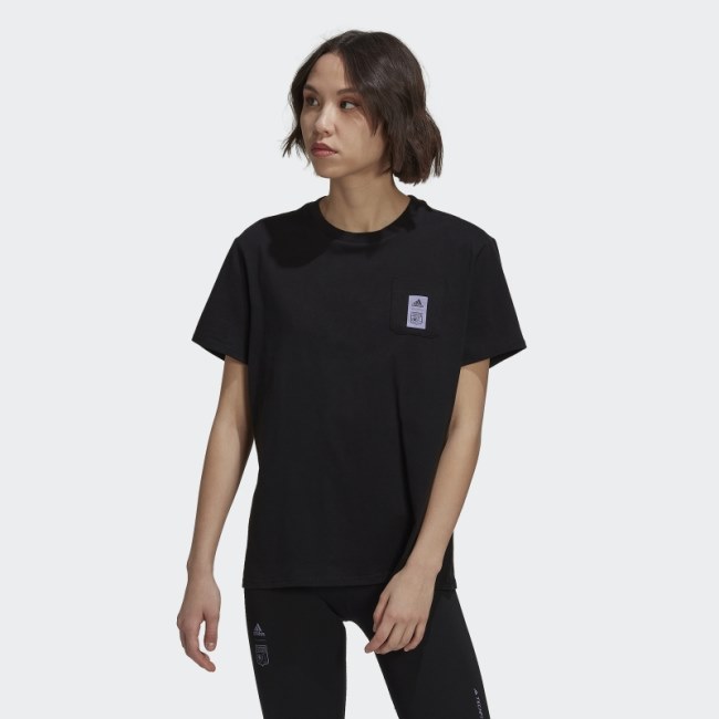 Black Adidas Olympique Lyonnais T-Shirt