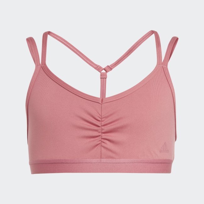 Pink AEROREADY Yoga Sports Bra Adidas