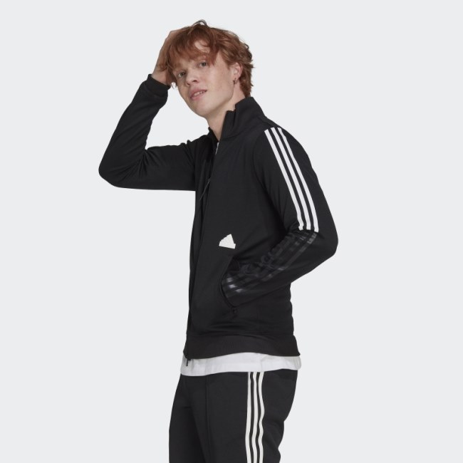 Adidas 3-Stripes Fitted Black Track Top