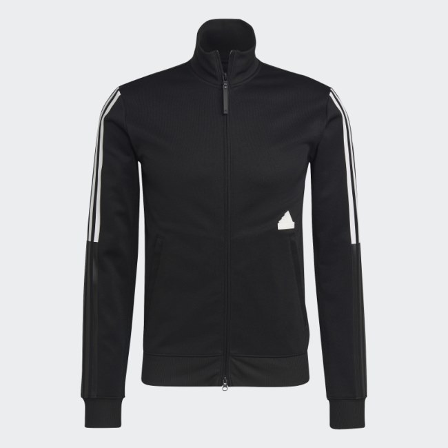 Adidas 3-Stripes Fitted Black Track Top