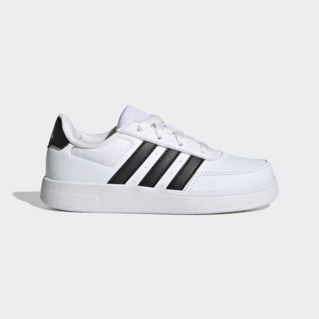 White Adidas Breaknet Lifestyle Court Lace Shoes
