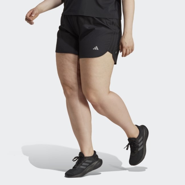 Black Marathon 20 Running Shorts (Plus Size) Adidas