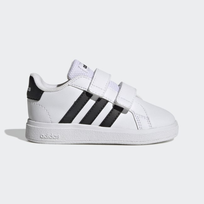 Adidas Grand Court Lifestyle Hook and Loop Shoes Black