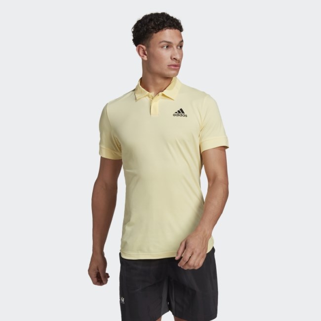 Adidas Tennis New York FreeLift Polo Shirt Yellow