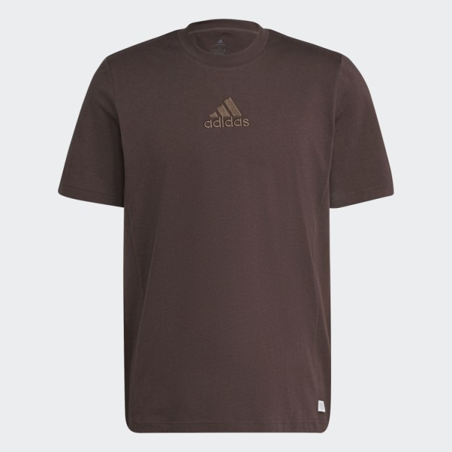Adidas Brown Studio Lounge T-Shirt