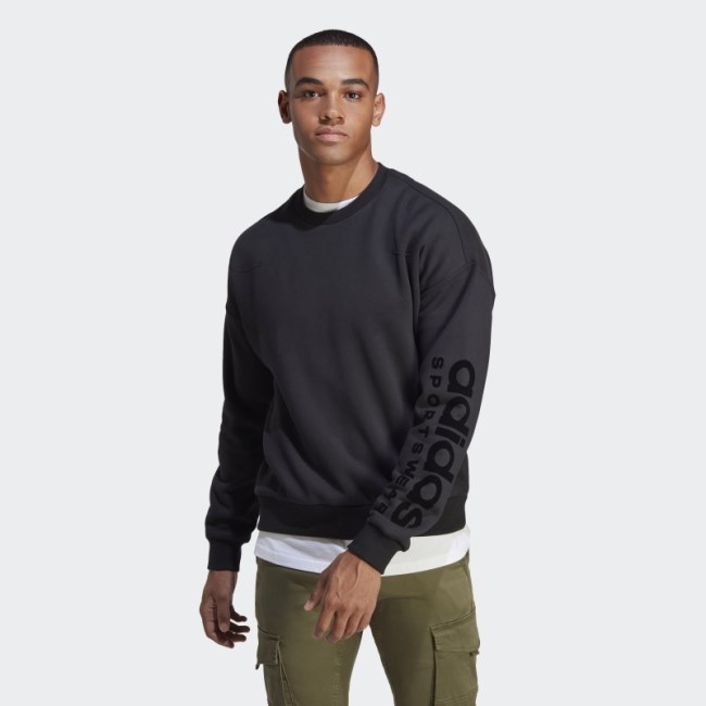 Lounge Fleece Sweatshirt Black Adidas