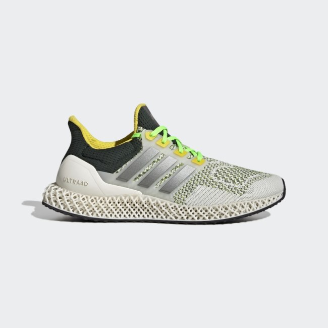 White Adidas Ultra 4D Shoes