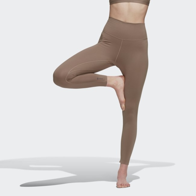 Adidas Yoga Luxe Studio 7/8 Leggings Chalky Brown Fashion
