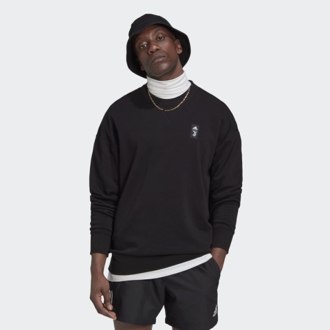 Black Juventus Graphic Crew Sweatshirt Adidas