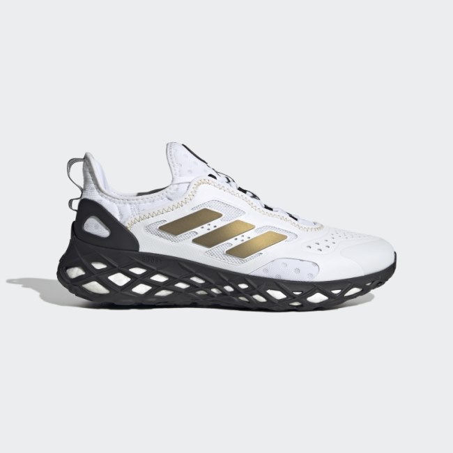 Adidas White Web Boost Shoes
