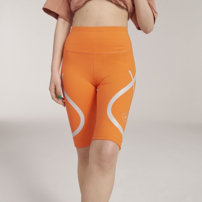 Orange Hot Adidas by Stella McCartney TruePace Cycling Shorts