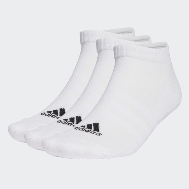 Cushioned Sportswear Low-Cut Socks 6 Pairs Adidas White