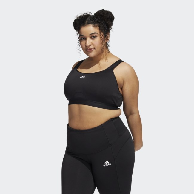 Black TLRD Move Training High-Support Bra (Plus Size) Adidas