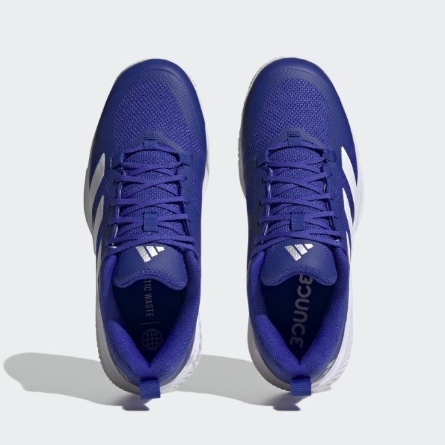 Blue Adidas Court Team Bounce 2.0 Shoes