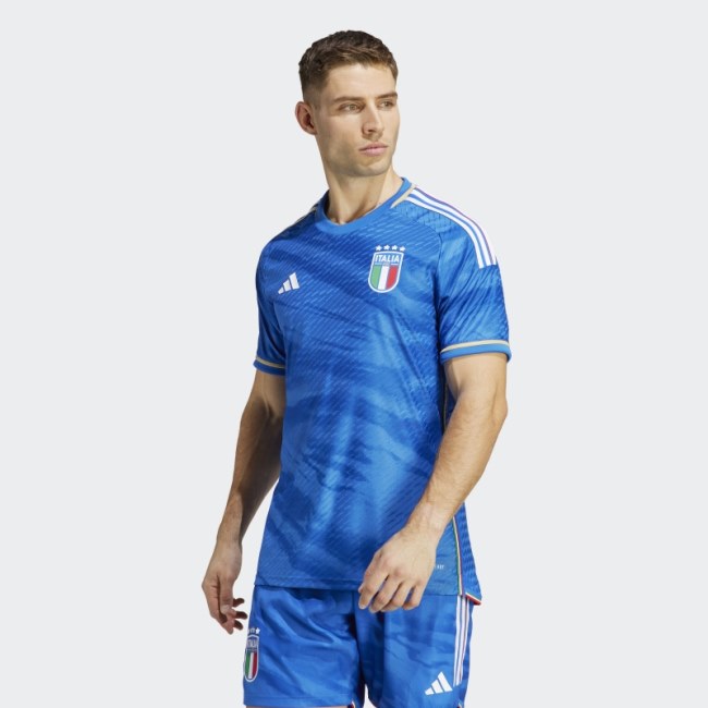 Adidas Blue Italy 23 Home Authentic Jersey