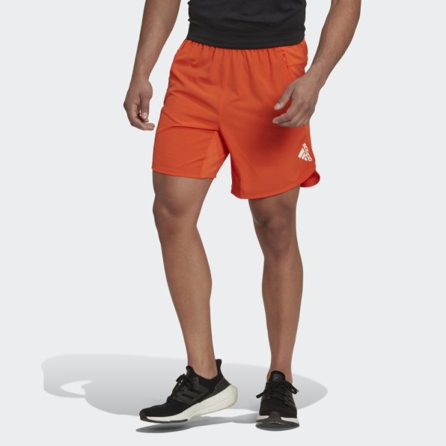 Orange Adidas Designed for Training Shorts
