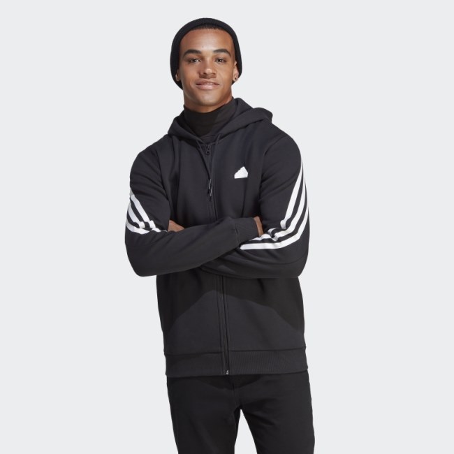 Adidas Future Icons 3-Stripes Full-Zip Hoodie White Fashion