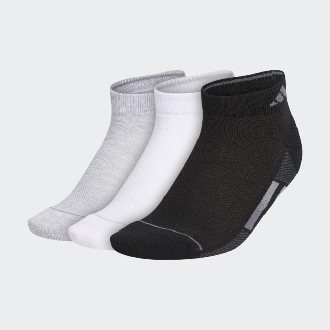 Adidas Black Superlite Stripe Low-Cut Socks 3 Pairs