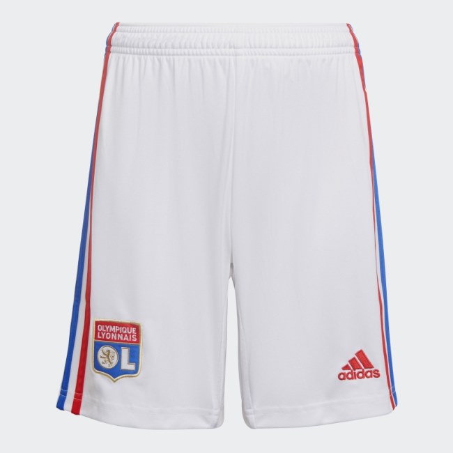 Adidas White Olympique Lyonnais 22/23 Home Shorts