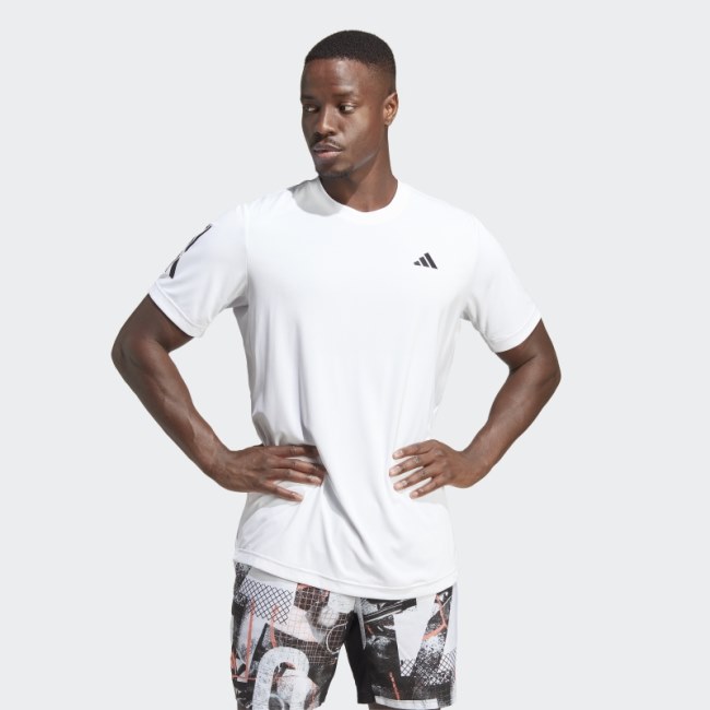 Adidas Club 3-Stripes Tennis Tee White