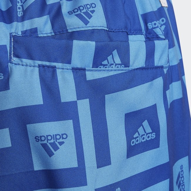 Adidas Must Have Graphic Swim Shorts Royal Blue