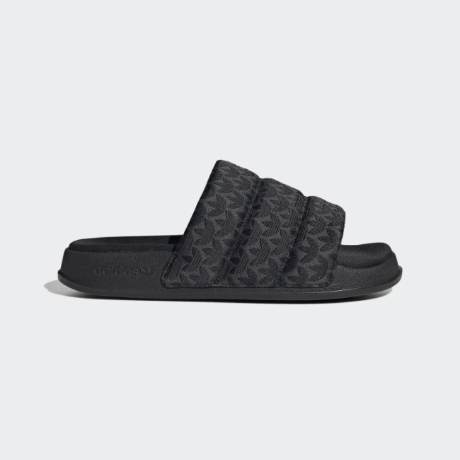 Black Adidas Adilette Essential Slides