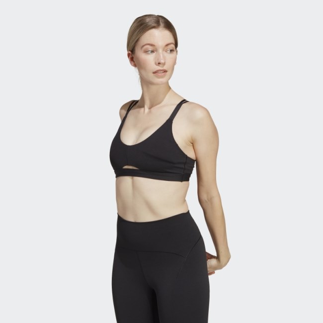 Yoga Studio Luxe Light-Support Bra Black Adidas