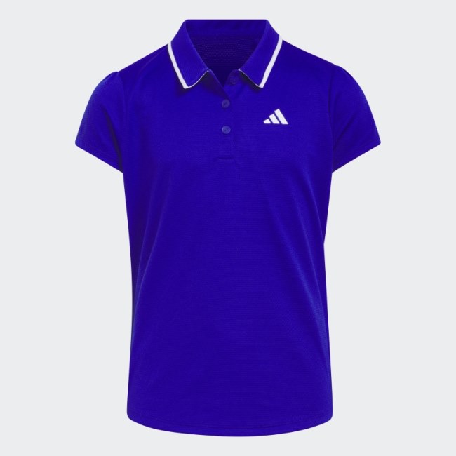 Stylish Textured Polo Shirt Blue Adidas