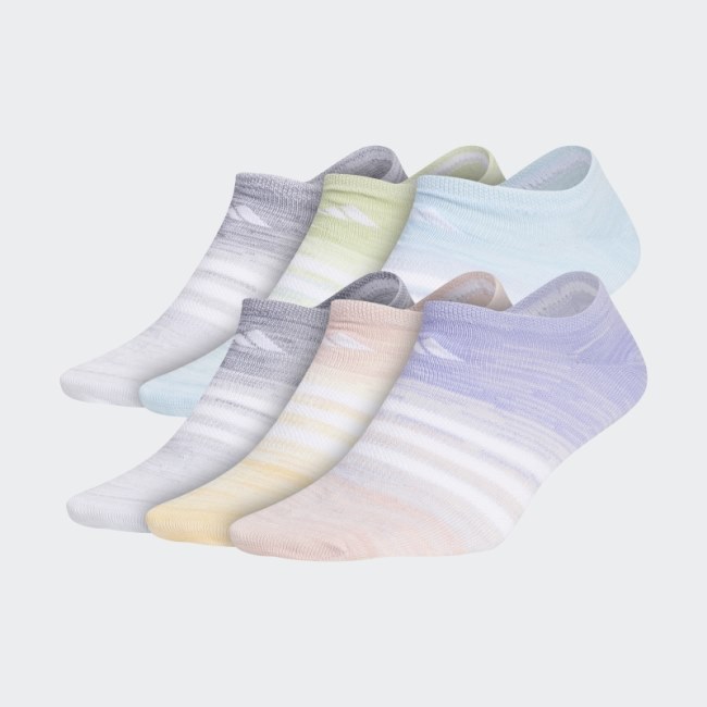Light Purple Superlite Multi Space-Dye No-Show Socks 6 Pairs Adidas