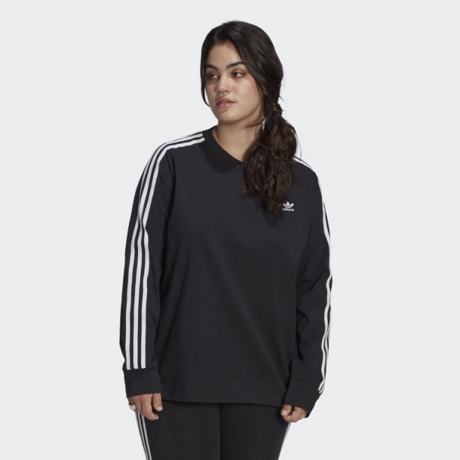 Black Adidas Adicolor Classics Long-Sleeve Top (Plus Size)